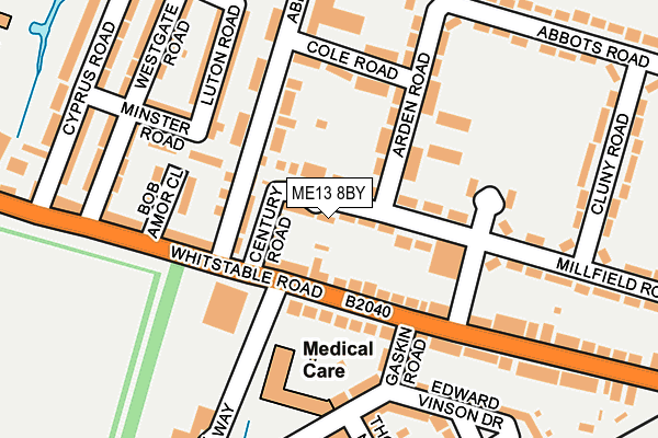 ME13 8BY map - OS OpenMap – Local (Ordnance Survey) ME13 8BY map - OS OpenMap – Local (Ordnance Survey)