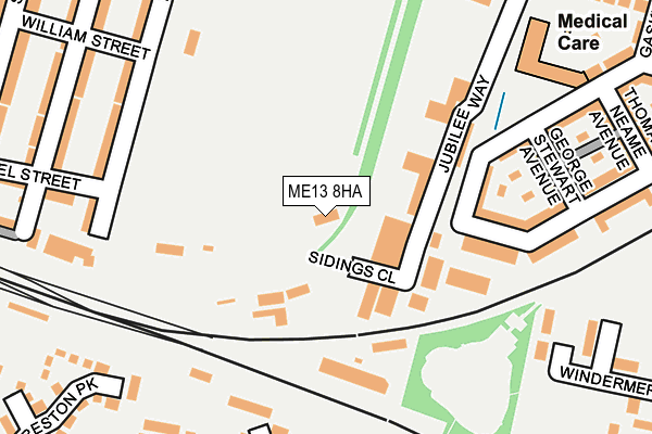 ME13 8HA map - OS OpenMap – Local (Ordnance Survey) ME13 8HA map - OS OpenMap – Local (Ordnance Survey)