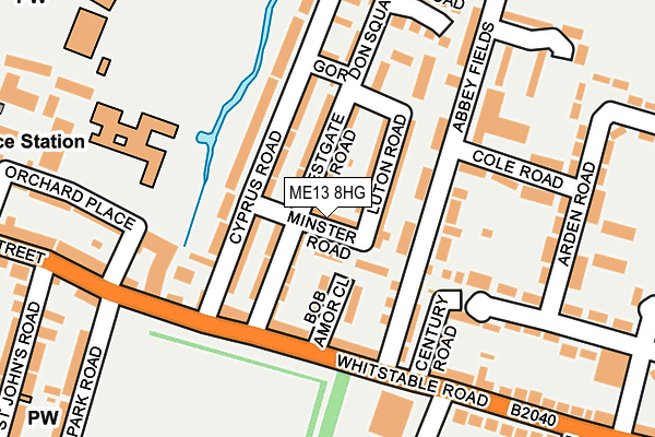 ME13 8HG map - OS OpenMap – Local (Ordnance Survey) ME13 8HG map - OS OpenMap – Local (Ordnance Survey)