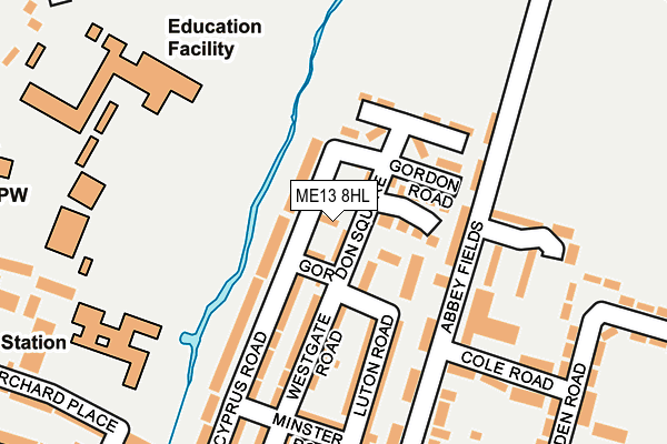 ME13 8HL map - OS OpenMap – Local (Ordnance Survey) ME13 8HL map - OS OpenMap – Local (Ordnance Survey)