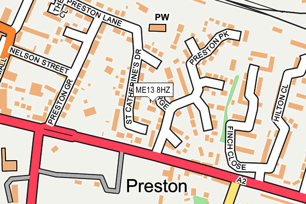 ME13 8HZ map - OS OpenMap – Local (Ordnance Survey)