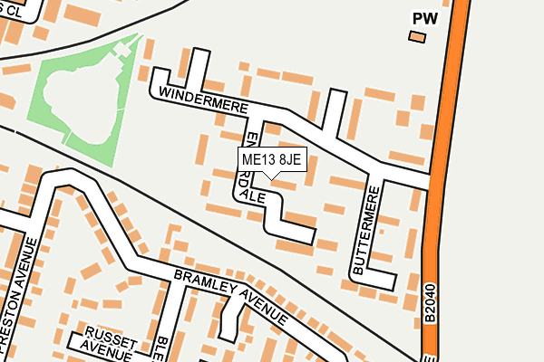 ME13 8JE map - OS OpenMap – Local (Ordnance Survey) ME13 8JE map - OS OpenMap – Local (Ordnance Survey)