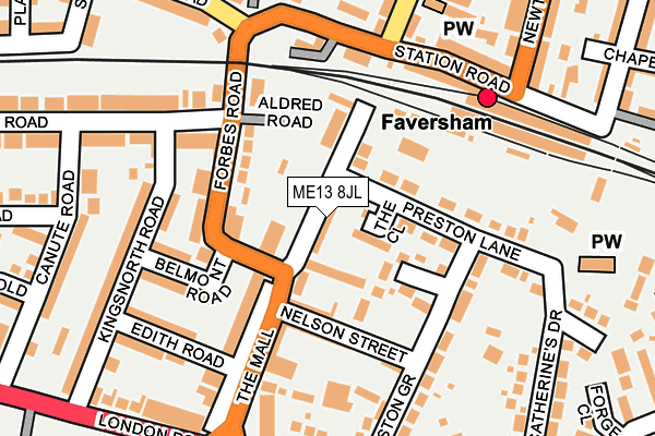 ME13 8JL map - OS OpenMap – Local (Ordnance Survey) ME13 8JL map - OS OpenMap – Local (Ordnance Survey)