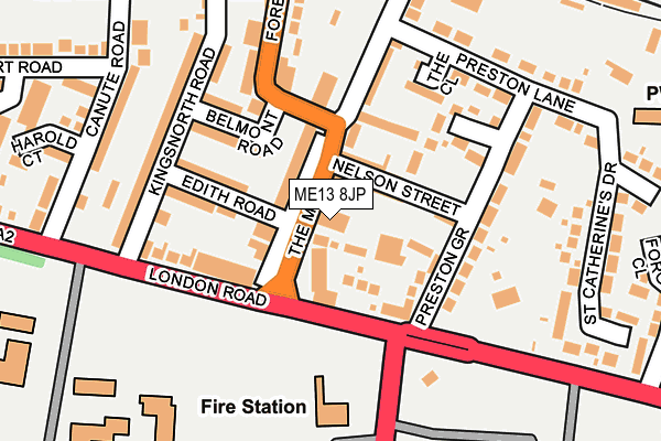ME13 8JP map - OS OpenMap – Local (Ordnance Survey) ME13 8JP map - OS OpenMap – Local (Ordnance Survey)