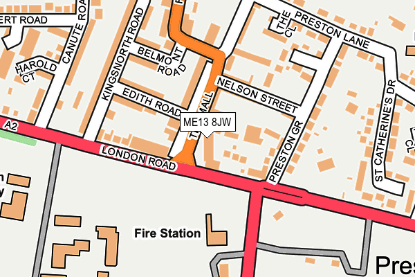 ME13 8JW map - OS OpenMap – Local (Ordnance Survey) ME13 8JW map - OS OpenMap – Local (Ordnance Survey)