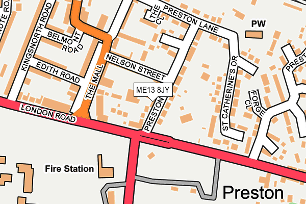 ME13 8JY map - OS OpenMap – Local (Ordnance Survey) ME13 8JY map - OS OpenMap – Local (Ordnance Survey)