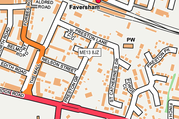 ME13 8JZ map - OS OpenMap – Local (Ordnance Survey) ME13 8JZ map - OS OpenMap – Local (Ordnance Survey)