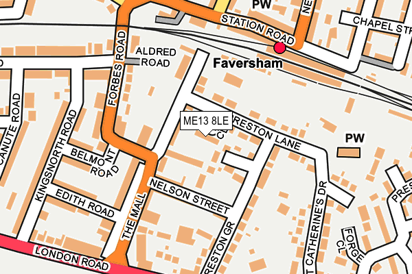 ME13 8LE map - OS OpenMap – Local (Ordnance Survey) ME13 8LE map - OS OpenMap – Local (Ordnance Survey)