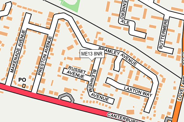 ME13 8NR map - OS OpenMap – Local (Ordnance Survey) ME13 8NR map - OS OpenMap – Local (Ordnance Survey)