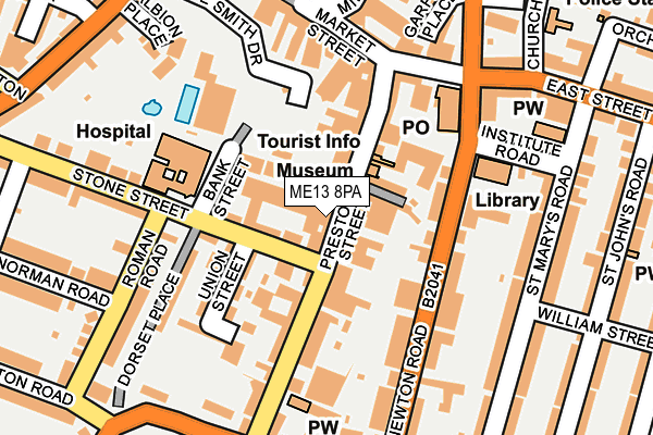 ME13 8PA map - OS OpenMap – Local (Ordnance Survey) ME13 8PA map - OS OpenMap – Local (Ordnance Survey)