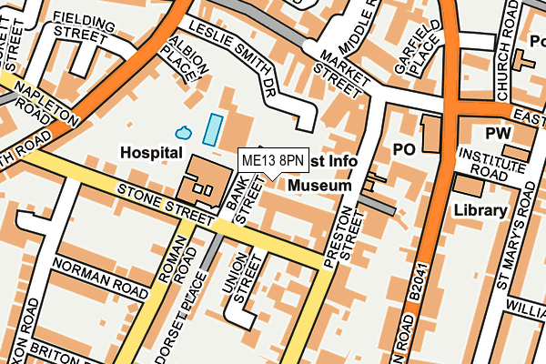 ME13 8PN map - OS OpenMap – Local (Ordnance Survey) ME13 8PN map - OS OpenMap – Local (Ordnance Survey)