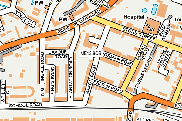 ME13 8QB map - OS OpenMap – Local (Ordnance Survey) ME13 8QB map - OS OpenMap – Local (Ordnance Survey)