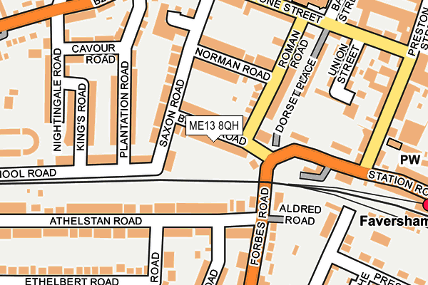ME13 8QH map - OS OpenMap – Local (Ordnance Survey) ME13 8QH map - OS OpenMap – Local (Ordnance Survey)