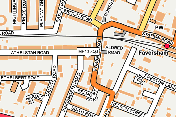 ME13 8QJ map - OS OpenMap – Local (Ordnance Survey) ME13 8QJ map - OS OpenMap – Local (Ordnance Survey)
