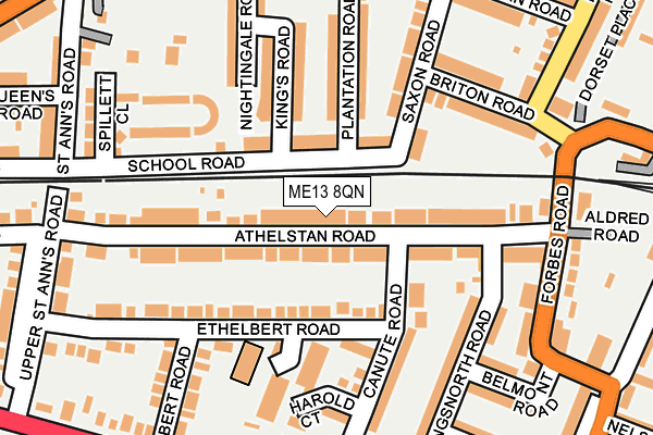 ME13 8QN map - OS OpenMap – Local (Ordnance Survey) ME13 8QN map - OS OpenMap – Local (Ordnance Survey)