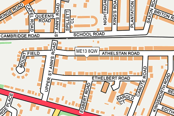 ME13 8QW map - OS OpenMap – Local (Ordnance Survey) ME13 8QW map - OS OpenMap – Local (Ordnance Survey)