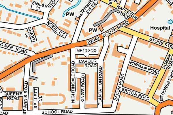 ME13 8QX map - OS OpenMap – Local (Ordnance Survey) ME13 8QX map - OS OpenMap – Local (Ordnance Survey)
