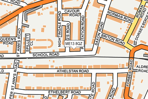 ME13 8QZ map - OS OpenMap – Local (Ordnance Survey) ME13 8QZ map - OS OpenMap – Local (Ordnance Survey)