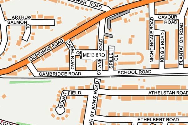 ME13 8RQ map - OS OpenMap – Local (Ordnance Survey)