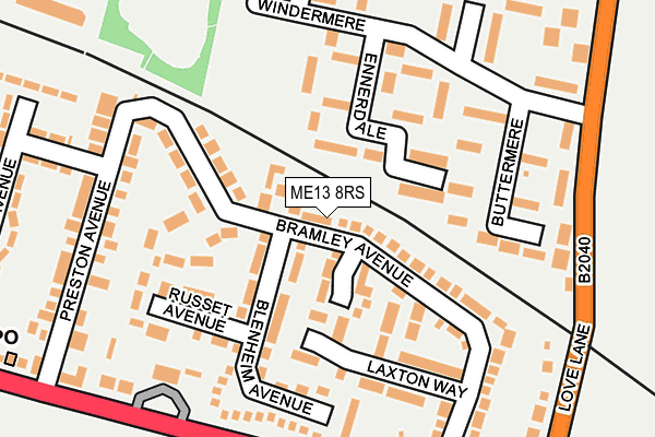 ME13 8RS map - OS OpenMap – Local (Ordnance Survey) ME13 8RS map - OS OpenMap – Local (Ordnance Survey)