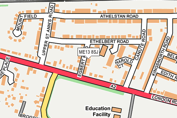 ME13 8SJ map - OS OpenMap – Local (Ordnance Survey) ME13 8SJ map - OS OpenMap – Local (Ordnance Survey)