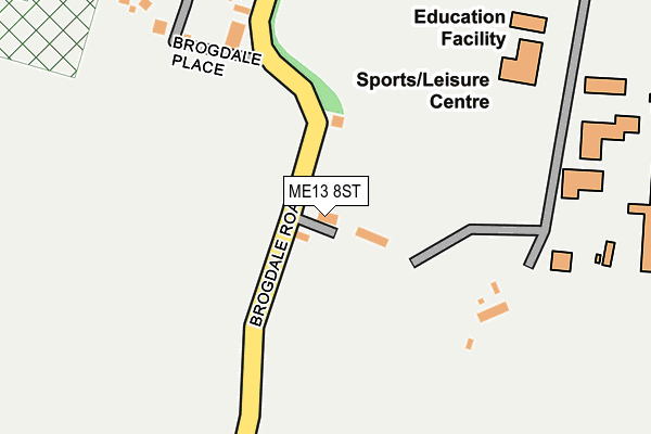ME13 8ST map - OS OpenMap – Local (Ordnance Survey) ME13 8ST map - OS OpenMap – Local (Ordnance Survey)