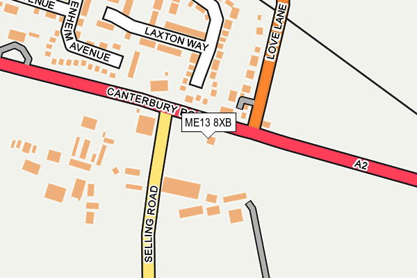 ME13 8XB map - OS OpenMap – Local (Ordnance Survey)