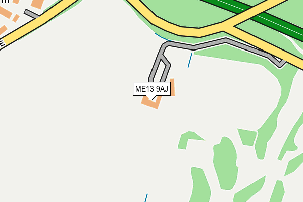 ME13 9AJ map - OS OpenMap – Local (Ordnance Survey) ME13 9AJ map - OS OpenMap – Local (Ordnance Survey)