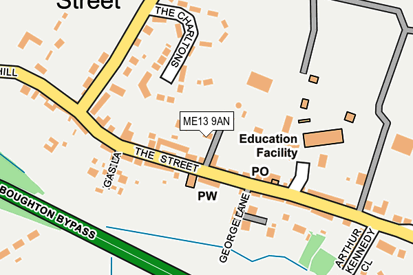 ME13 9AN map - OS OpenMap – Local (Ordnance Survey) ME13 9AN map - OS OpenMap – Local (Ordnance Survey)
