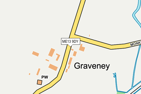 ME13 9DY map - OS OpenMap – Local (Ordnance Survey) ME13 9DY map - OS OpenMap – Local (Ordnance Survey)