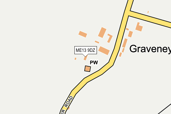 ME13 9DZ map - OS OpenMap – Local (Ordnance Survey) ME13 9DZ map - OS OpenMap – Local (Ordnance Survey)