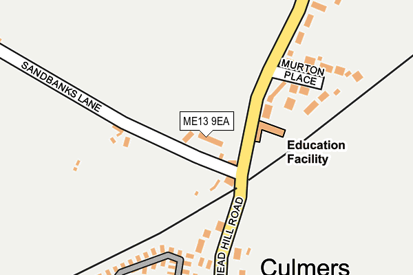ME13 9EA map - OS OpenMap – Local (Ordnance Survey) ME13 9EA map - OS OpenMap – Local (Ordnance Survey)