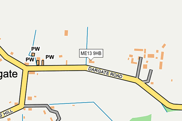 ME13 9HB map - OS OpenMap – Local (Ordnance Survey) ME13 9HB map - OS OpenMap – Local (Ordnance Survey)
