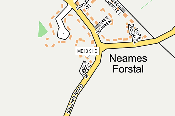 ME13 9HD map - OS OpenMap – Local (Ordnance Survey) ME13 9HD map - OS OpenMap – Local (Ordnance Survey)