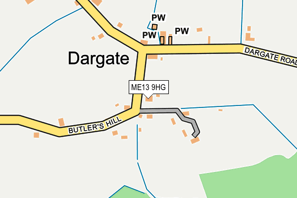 ME13 9HG map - OS OpenMap – Local (Ordnance Survey)