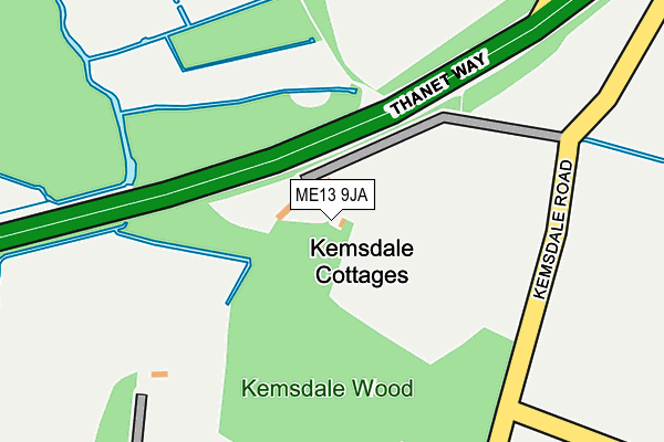 ME13 9JA map - OS OpenMap – Local (Ordnance Survey) ME13 9JA map - OS OpenMap – Local (Ordnance Survey)