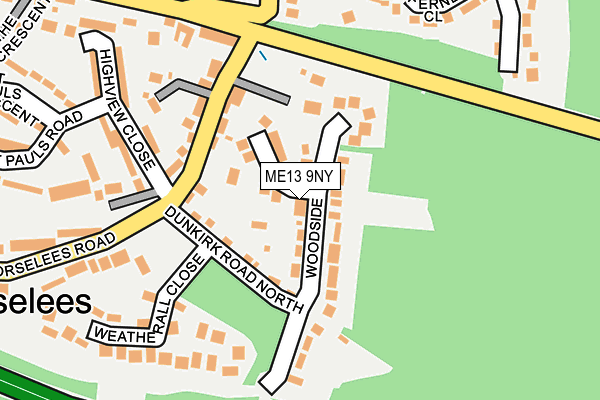 ME13 9NY map - OS OpenMap – Local (Ordnance Survey) ME13 9NY map - OS OpenMap – Local (Ordnance Survey)
