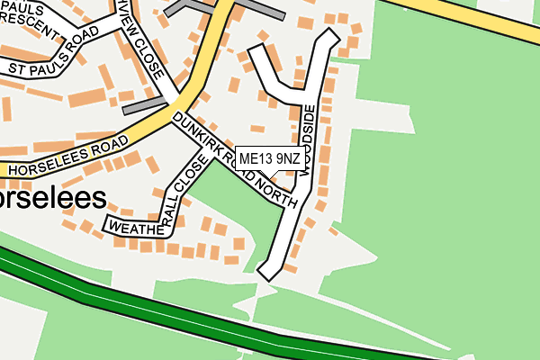 ME13 9NZ map - OS OpenMap – Local (Ordnance Survey) ME13 9NZ map - OS OpenMap – Local (Ordnance Survey)