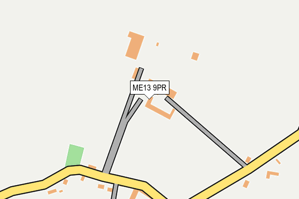 ME13 9PR map - OS OpenMap – Local (Ordnance Survey) ME13 9PR map - OS OpenMap – Local (Ordnance Survey)