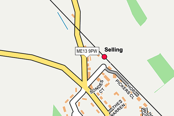ME13 9PW map - OS OpenMap – Local (Ordnance Survey) ME13 9PW map - OS OpenMap – Local (Ordnance Survey)