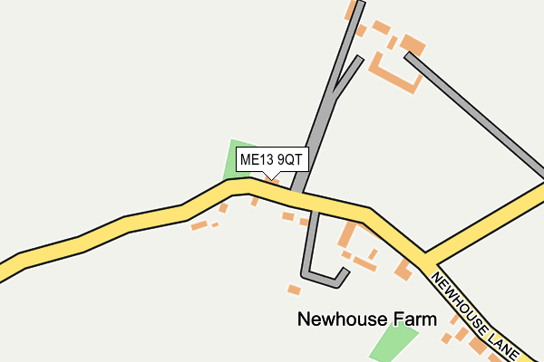 ME13 9QT map - OS OpenMap – Local (Ordnance Survey) ME13 9QT map - OS OpenMap – Local (Ordnance Survey)