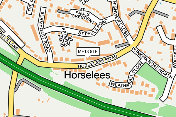 ME13 9TE map - OS OpenMap – Local (Ordnance Survey) ME13 9TE map - OS OpenMap – Local (Ordnance Survey)