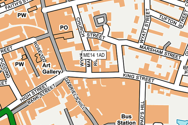 ME14 1AD map - OS OpenMap – Local (Ordnance Survey) ME14 1AD map - OS OpenMap – Local (Ordnance Survey)