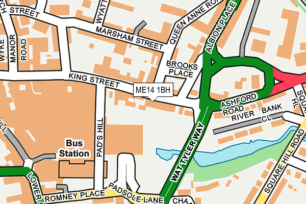 ME14 1BH map - OS OpenMap – Local (Ordnance Survey) ME14 1BH map - OS OpenMap – Local (Ordnance Survey)