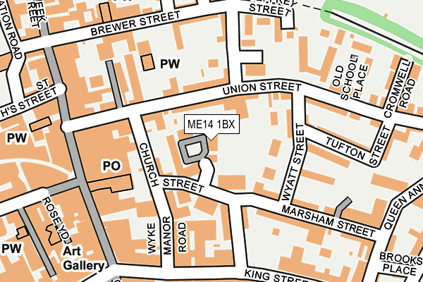 ME14 1BX map - OS OpenMap – Local (Ordnance Survey) ME14 1BX map - OS OpenMap – Local (Ordnance Survey)