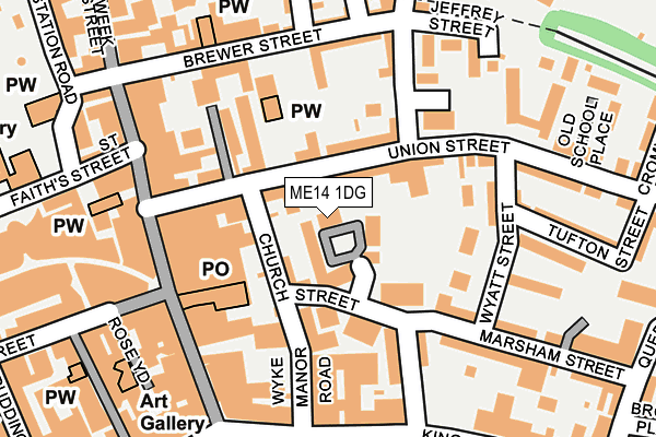 ME14 1DG map - OS OpenMap – Local (Ordnance Survey)