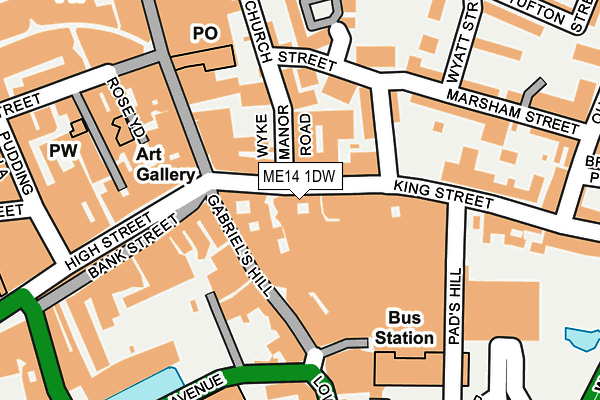 ME14 1DW map - OS OpenMap – Local (Ordnance Survey) ME14 1DW map - OS OpenMap – Local (Ordnance Survey)