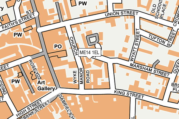 ME14 1EL map - OS OpenMap – Local (Ordnance Survey) ME14 1EL map - OS OpenMap – Local (Ordnance Survey)