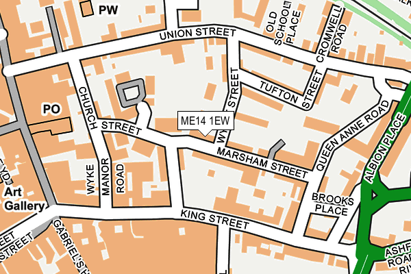 ME14 1EW map - OS OpenMap – Local (Ordnance Survey) ME14 1EW map - OS OpenMap – Local (Ordnance Survey)