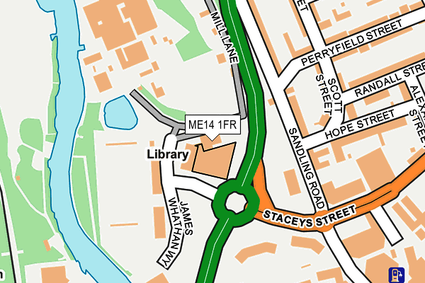 ME14 1FR map - OS OpenMap – Local (Ordnance Survey) ME14 1FR map - OS OpenMap – Local (Ordnance Survey)